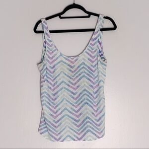 Pink Victoria Secret Mediu Zig Zag Watercolor tank top shirt